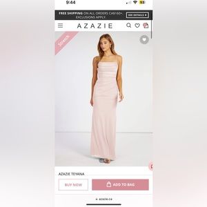 Azazie Brand New, never worn Teyana Dress in rose petal